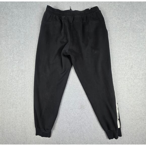 Puma Mens XL Black Sweatpants with Drawstring and Pockets - Picture 2 of 11